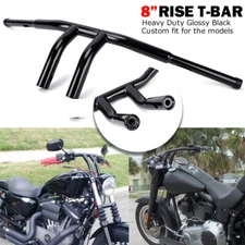 FOR HARLEY Dyna Fat Bob FAT 1-1/4" 8" RISE PULLBACK T-BARS HANDLEBARS DRAG BARS