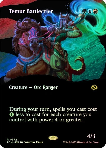 Temur Battlecrier (Borderless) R 0372 Tarkir: Dragonstorm Foil 2025 MTG NM - Imagen 1 de 1