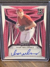 Ivan Melendez 2023 Leaf Metal Baseball Auto XRC Rookie Card 2/4 Arizona