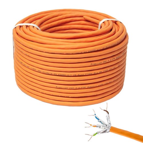 100m Cat7 Netzwerkkabel S/FTP Simplex LAN Kabel Ethernet Datenkabel Verlegekabel - Bild 1 von 6