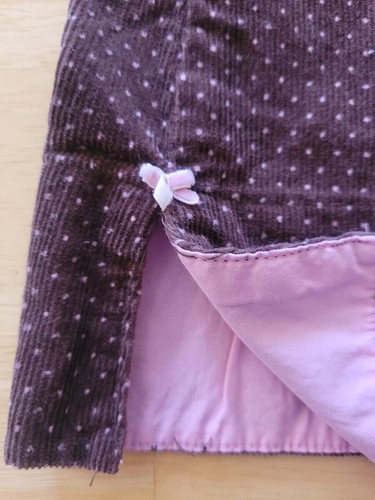 EUC xxl 7 Gymboree 2003 PUPPY LOVE brown corduroy pants pink dots vtg rare htf - Picture 3 of 3