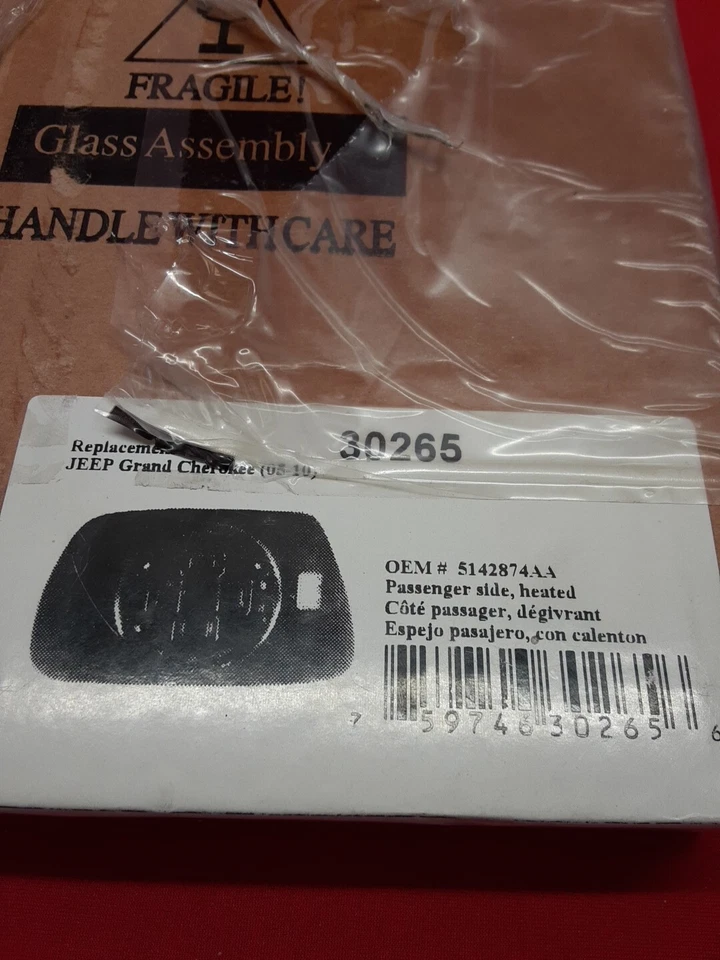 Espejo retrovisor térmico de vidrio K-Source para Jeep Grand Cherokee 2005-2010 pasajero Foto 2 de 4