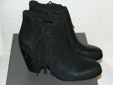 Vince Camuto Harlin Black Silk Goat Leather Ankle Boot, NIB, Size 9.5 M