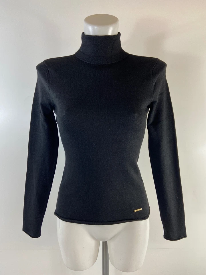 Ladies New Ex River  Island  Fine Knit Polo Neck 4 Colours Size 6-18 - Image 2 of 4