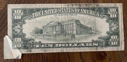 Misprint Error US Currency Ten Dollar Bill 1985 - Picture 7 of 9