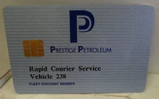 Prestige Petroleum CHIP Credit Charge Card SAMPLE Card from 1990 Vintage Expired