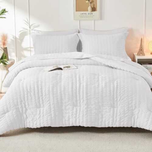 Premium Full Size Seersucker Comforter Set - 7-Piece Luxury Bedding Solution - Picture 10 of 10