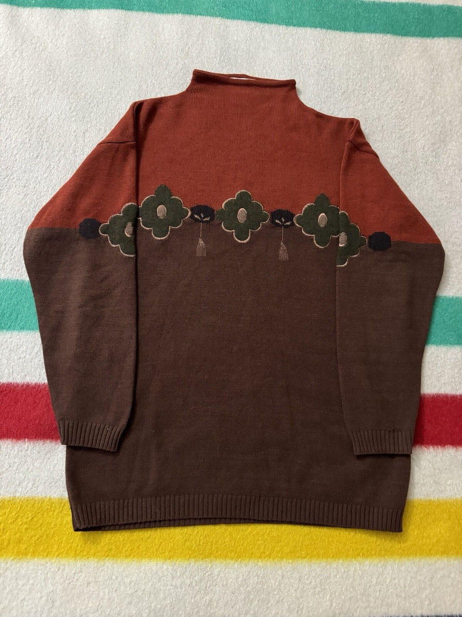 Men's Vintage 90s 1990 Cento Cento Iceberg Knit Turtleneck Sweater