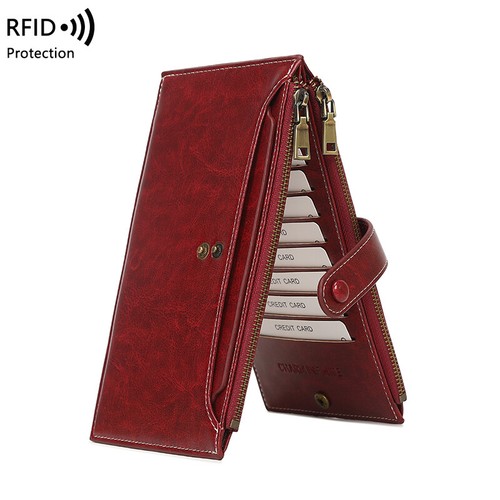 Large Capacity Leather Women Men Wallet Envelope Bag Phone Card Holder Best Gift - Picture 47 of 52