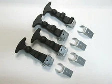 Hood Hold Down Latches Black Rubber / Steel with Easy Grip T-Handle