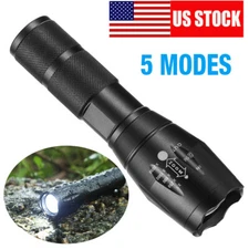 Super Bright LED Flashlight Torch Lamp Tactical Military 5 Modes Zoom 10000 Lux