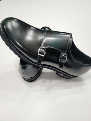 Versace Collection Mens Black/green  Monk Shoes 11 (D) 