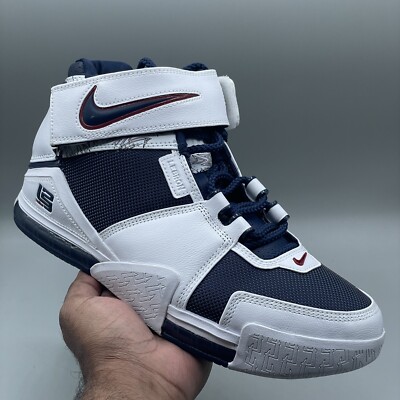 Nike Lebron 2 Men Size 8 Midnight Navy White USA DR0826-100 Sneakers