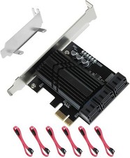 PCIe X1 SATA 6 Gbps Controller Expansion Card 6 Ports, ASM1166 Chip