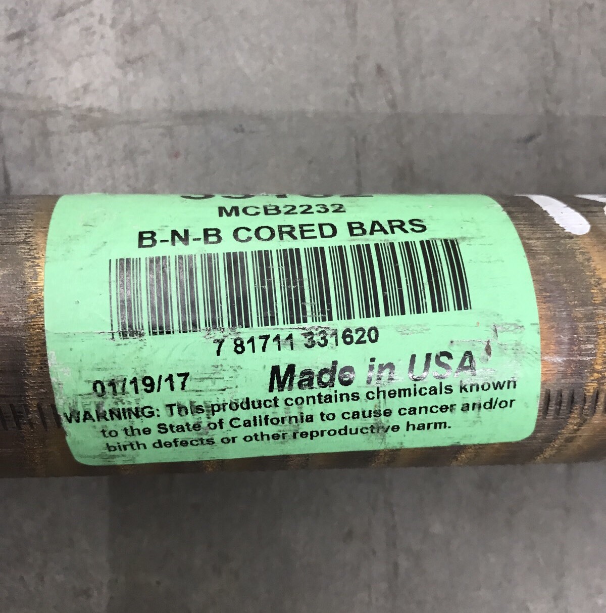 BOSTON GEAR BEAR-N-BRONZ SAE-660 CAST BRONZE CORED HOLLOW BAR MCB2232 13"x2"