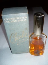 Vintage Revlon Charlie concentrated cologne spray 1/2 ounce in box