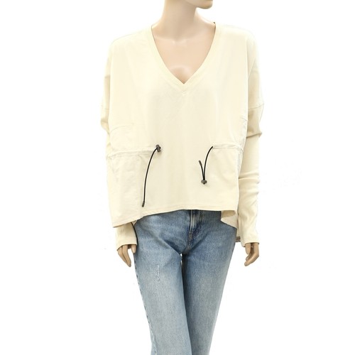 Free People Fp Movement Tunic Top Oversized High Low Ribbed Pullover S 266203