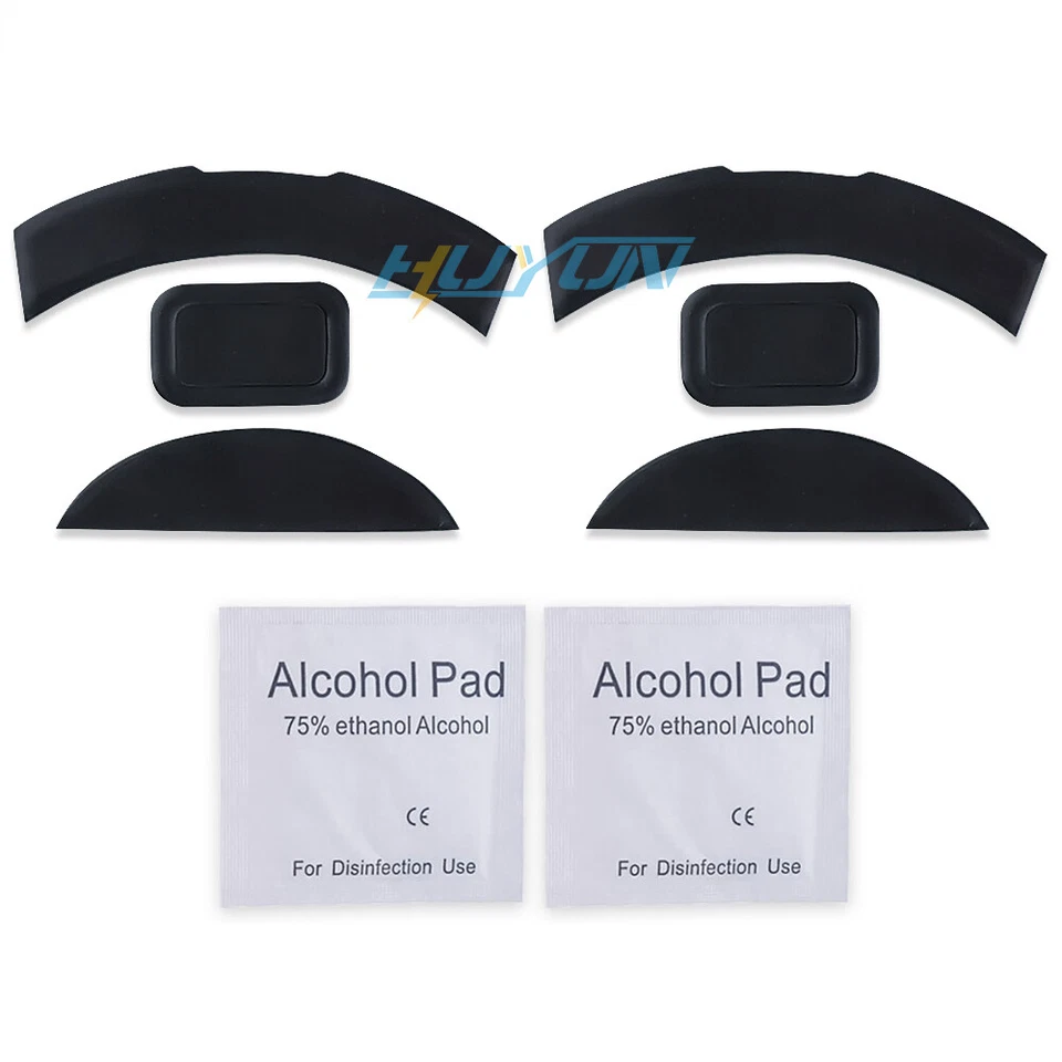 2 Sets Black Rounded Curved Edges Mouse Feet Skates for Razer Deathadder Elite - Image 2 of 4