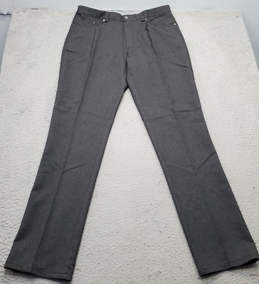 Greg Norman Golf Performance Pants Mens 34/34 Black Stretch Moisture-Wicking