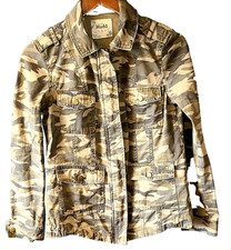 Mudd Women's Camo Coat Jacket Size S Army Military 109661