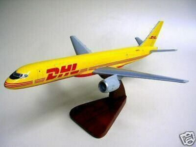 B-757 DHL Freight B757 Airplane Desk Wood Model Small New