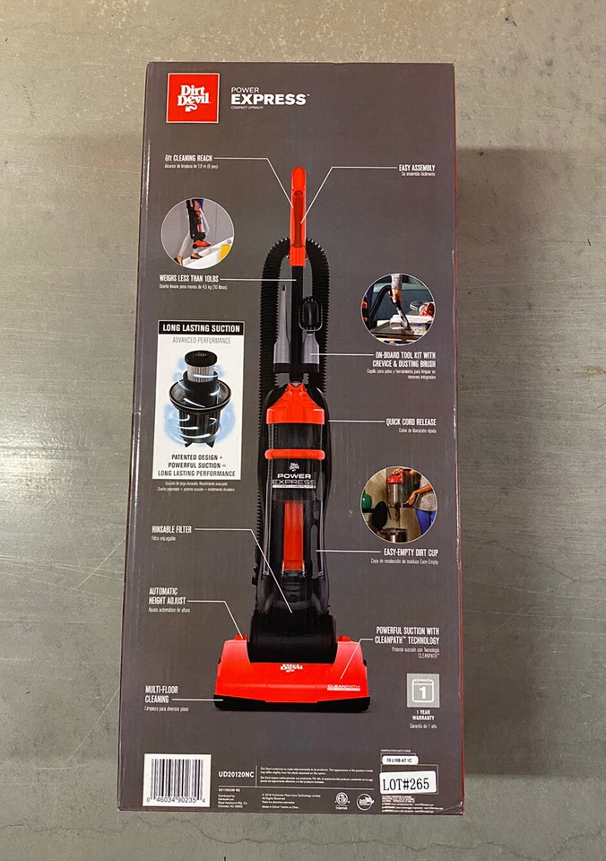 New Dirt Devil Vacuum Power Express Compact Bagless Upright Lightweight Powerful - Image 3 of 3