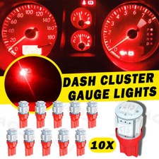 10pcs T10 194 Led Bulbs For Instrument Gauge Cluster Dash Light W Sockets 10pcs T10 194 Led Bulbs For Instrument Gauge Cluster Dash Light W Sockets