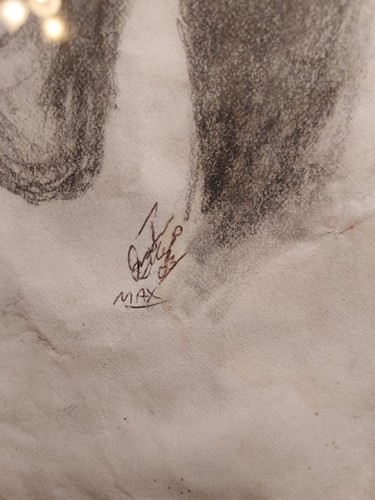 original pencil signed drawing of a boxer dog named Max 2003 estate find - Picture 5 of 10