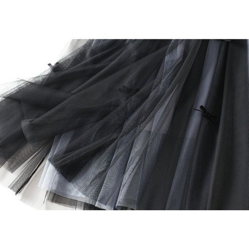 Tüll Midi mit Schleifen Damen Rock stylisch, elegant, bequem & schick - SK198 - Bild 19 von 26