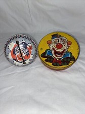 Vintage Tin U.S. Metal Toy Mfg.Co Clown Noise Maker Lot Of 2