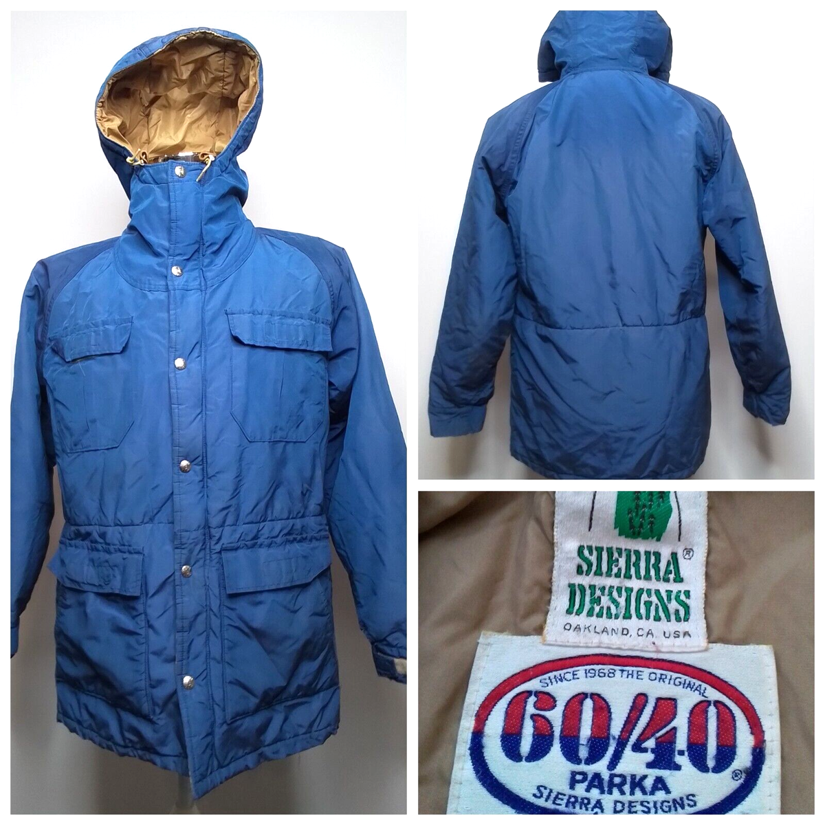 Sierra Designs Men's Jacket Medium 60-40 Hooded Blue Oakland Sierra Designs Men's Jacket Medium 60-40 Hooded Blue Oakland