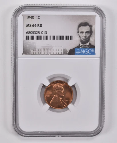 MS66 RD 1940 Lincoln Wheat Cent NGC Special Label