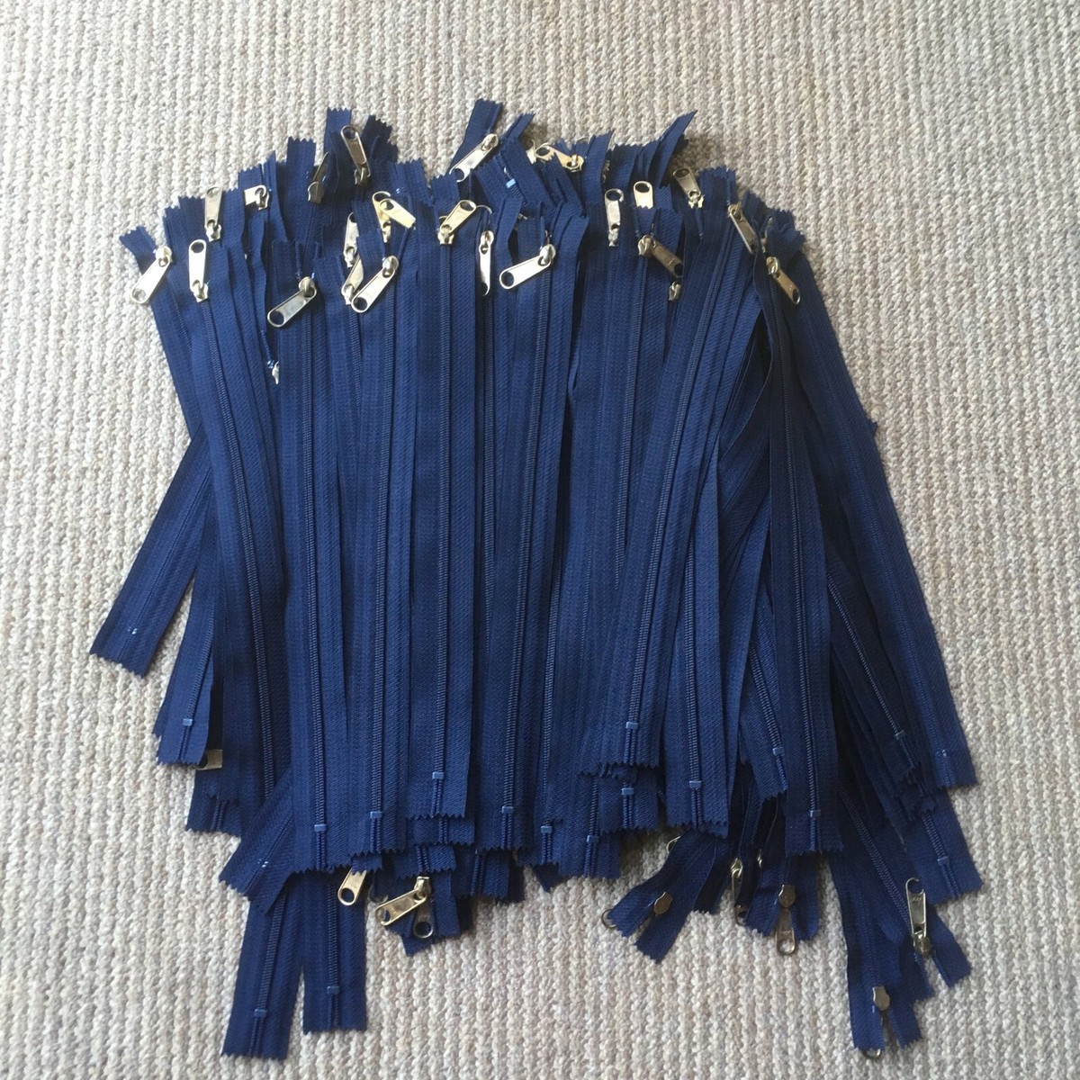 Vintage Bundle 1980's YKK Zippers 100 Pcs Navy#560 13 inches Y4.5