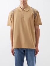 Alexander McQueen Harness Cotton Piqu Polo Shirt Beige S NWT 795