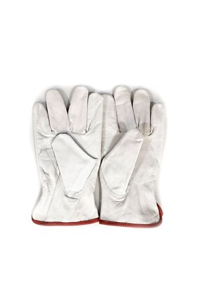 #ad #ad 12 Pair Pack Goat Skin Grain Leather Drivers work safety gloves PPE Sz Medium $33.95