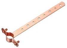Oatey 33697 1/2" x 12" Copper Plated Milford Pipe Strap Hanger - Pack of 25