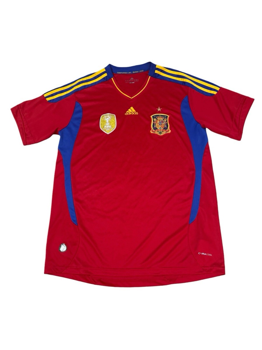 adidas スペイン代表 2010 ワールドカップ シャツ　メンズMサイズ Adidas Spain FIFA World Champions 2010 Jersey Men's Large