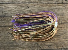 Bass Jig Skirts - Lot Of 10 - Color Pumpkin Purple - Tournament Quality