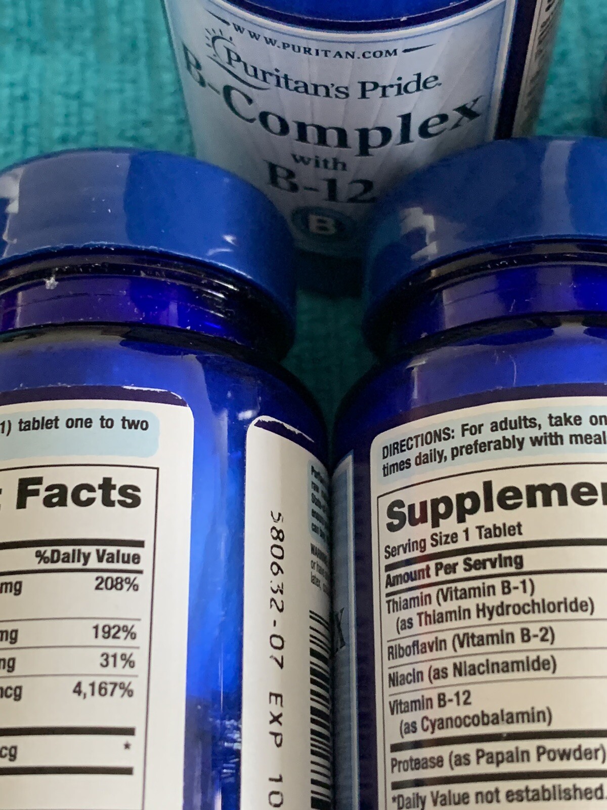 Puritan's Pride Vitamin w/ Vitamin B1, B2 + B12. (90 TABS) EXP 5/26 eBay