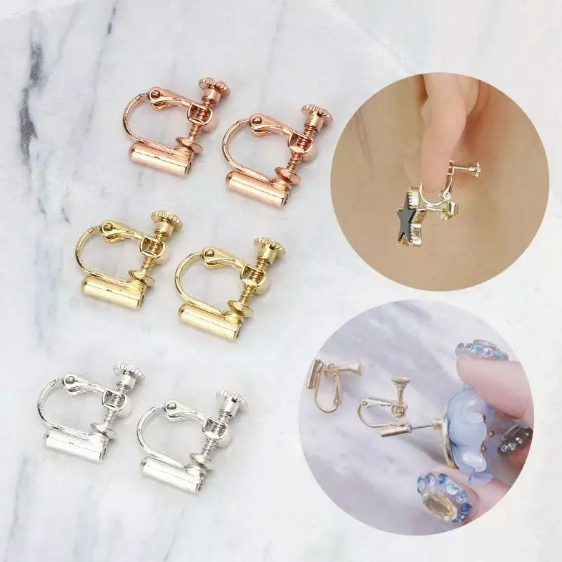 1 Pair Clip On clip Earring Converters No-pierced Turn Any Stud Into A Clip- On