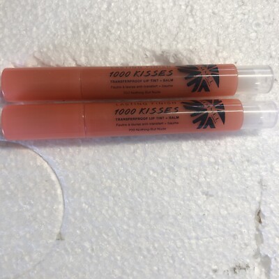 NEU Rimmel Lasting Finish 1000 Kisses Lippenfarbe & Balsam 700 Nothing But Nude X2