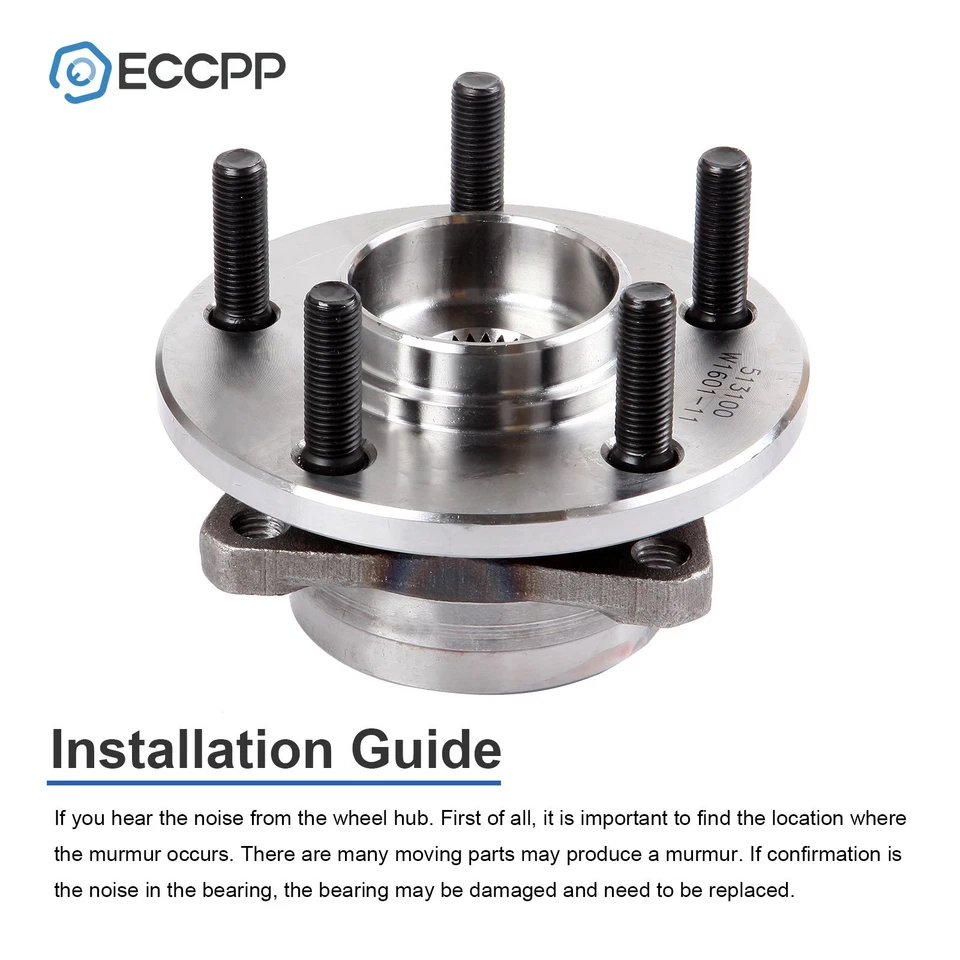 Cojinete de cubo de rueda delantero de 1 pieza para Ford Taurus Mercury Sable Lincoln Continental Foto 4 de 4