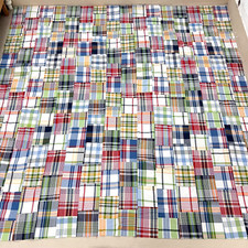 Handmade Navy Madras Plaid Scrappy Cotton Pat...