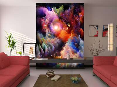 3D Colored Clouds Stars 30152NA Wallpaper Wall Murals Removable Wallpaper Fay