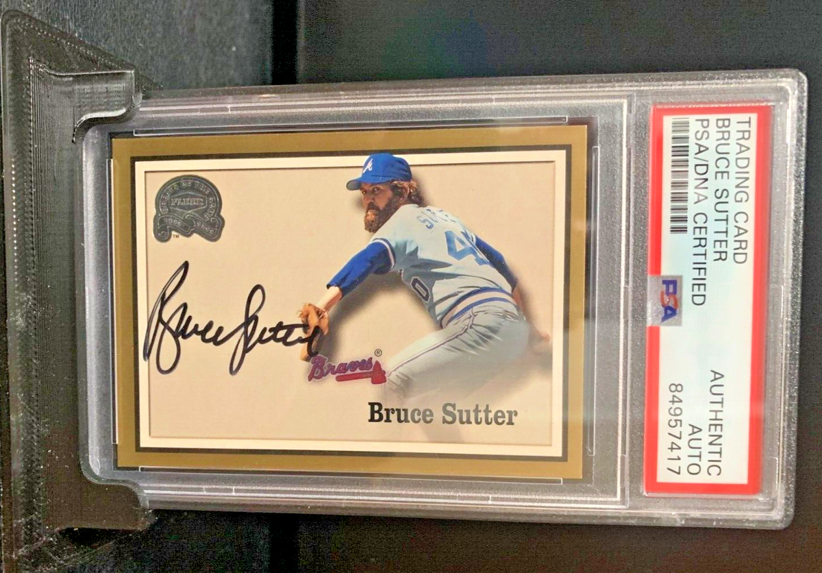 Bruce Sutter autograph signed 2000 Fleer Greats baseball card PSA 