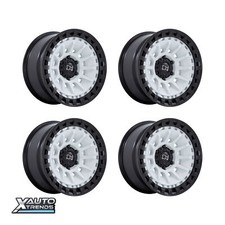 Black Rhino Barrage Gloss White On Matte Black 18X9 5X127 0mm (Set of 4)