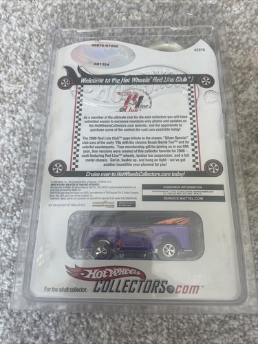 Hot Wheels Red Line Club Exclusive 1:64 Beach Bomb Too 2006 Club Car #870/7000 - Picture 2 of 2