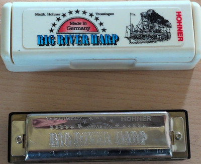 HOHNER Big River Harp Diatonische Mundharmonika Metall Chrom Silber mit Box