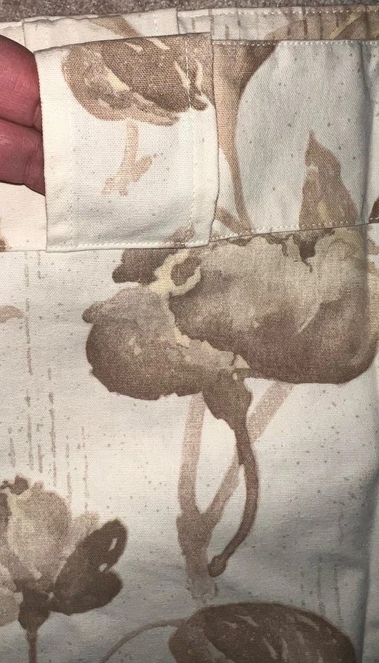 "Cortina de panel floral 100 % algodón beige crema vintage IKEA 53""x86L" Foto 3 de 4