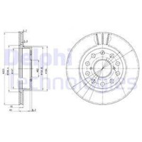 Delphi 2X Bremsscheibe Hinten Ø263 Mm BelüFtet Unbeschichtet FüR Toyota MR 2 II